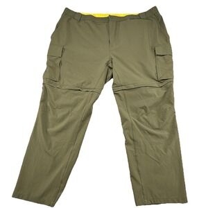 Fielder Bonobos‎ Men's Stretch Convertible Cargo Green Outdoor Ripstop Pants 3XL